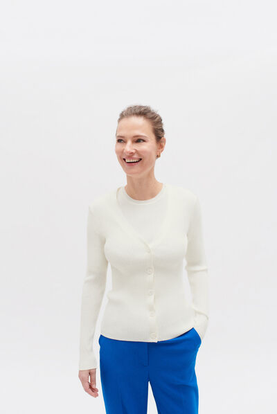 gilet jules ecru femme