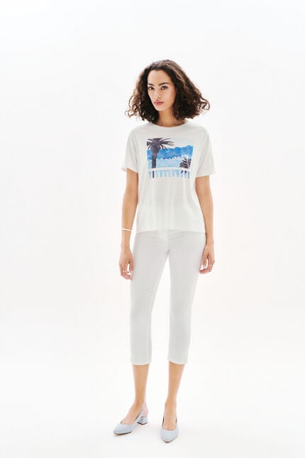 Camiseta Tim-Palme crudo mujer