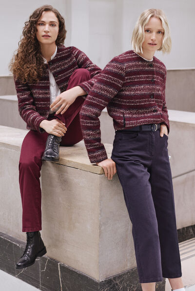 veste anne bordeaux femme