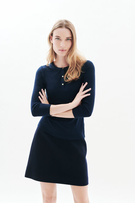 T-shirt Ted bleu marine femme