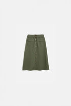 Agnes skirt 100% linen khaki green woman