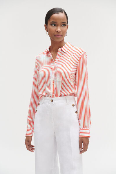 chemise tania orange femme