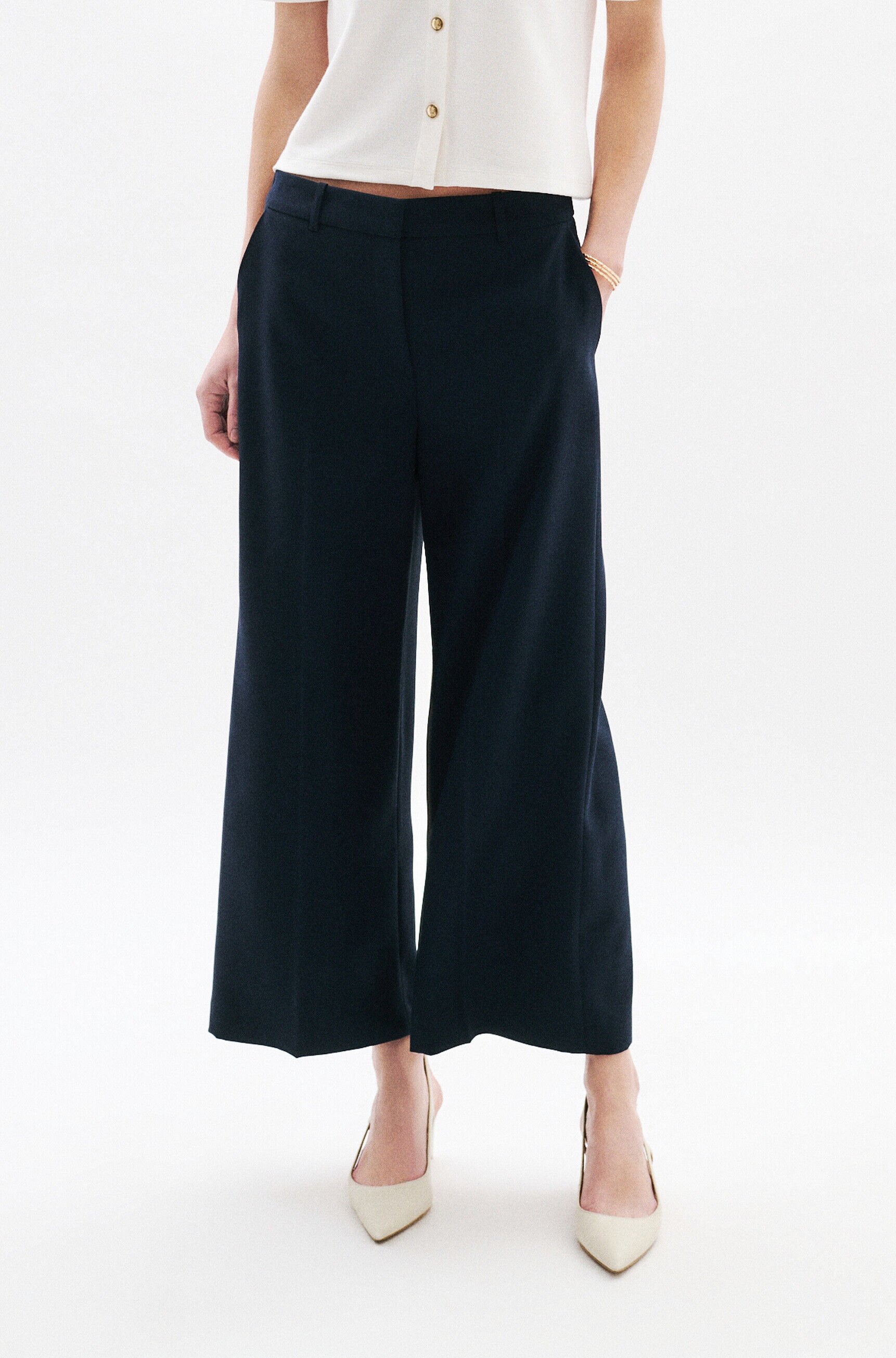 Pantalon Pandino bleu marine femme