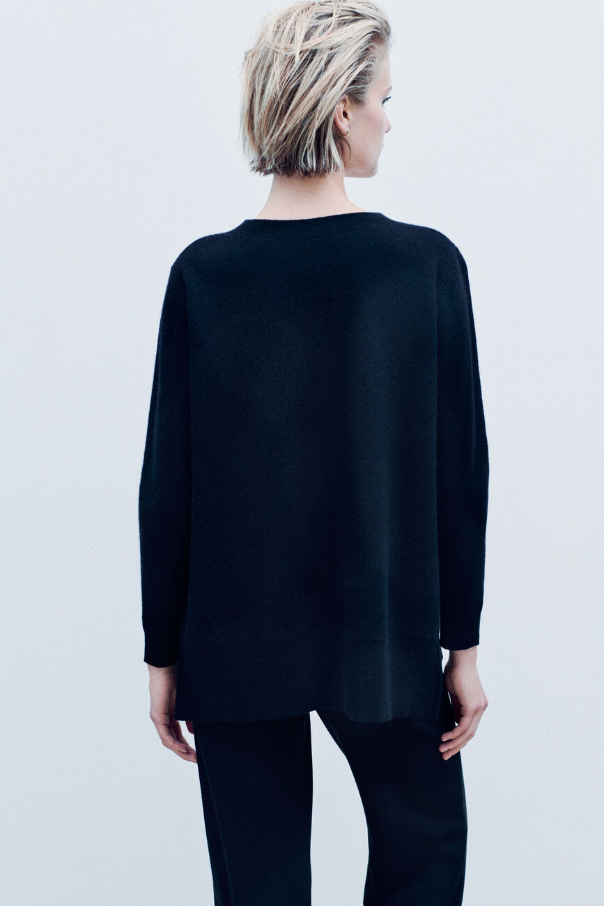 Pull Mleopold made in Italy noir femme