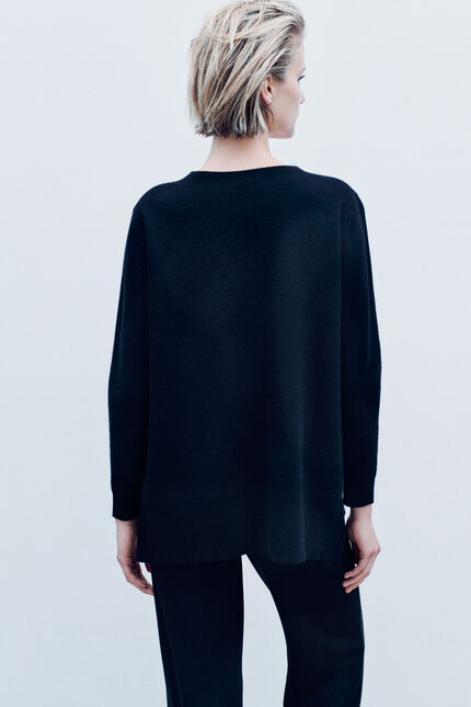 Trui Mleopold made in Italy zwart vrouw