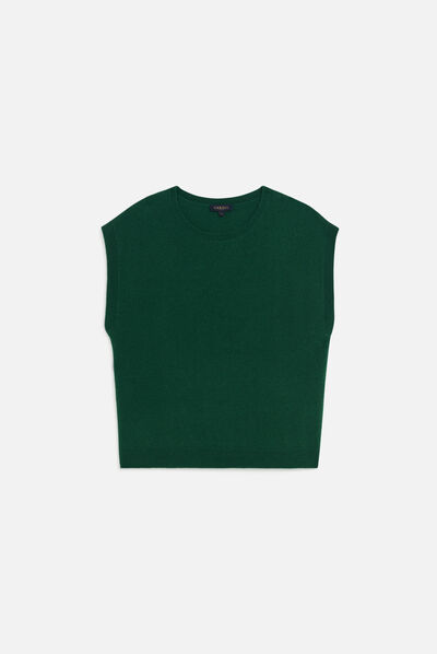 Jersey Mathilde verde oscuro mujer