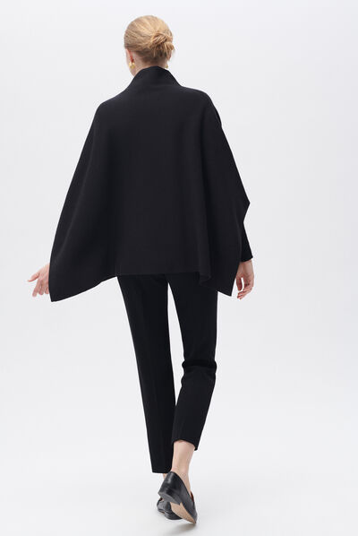 Poncho helvira noir femme