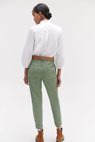 pantalon piozzo vert kaki femme