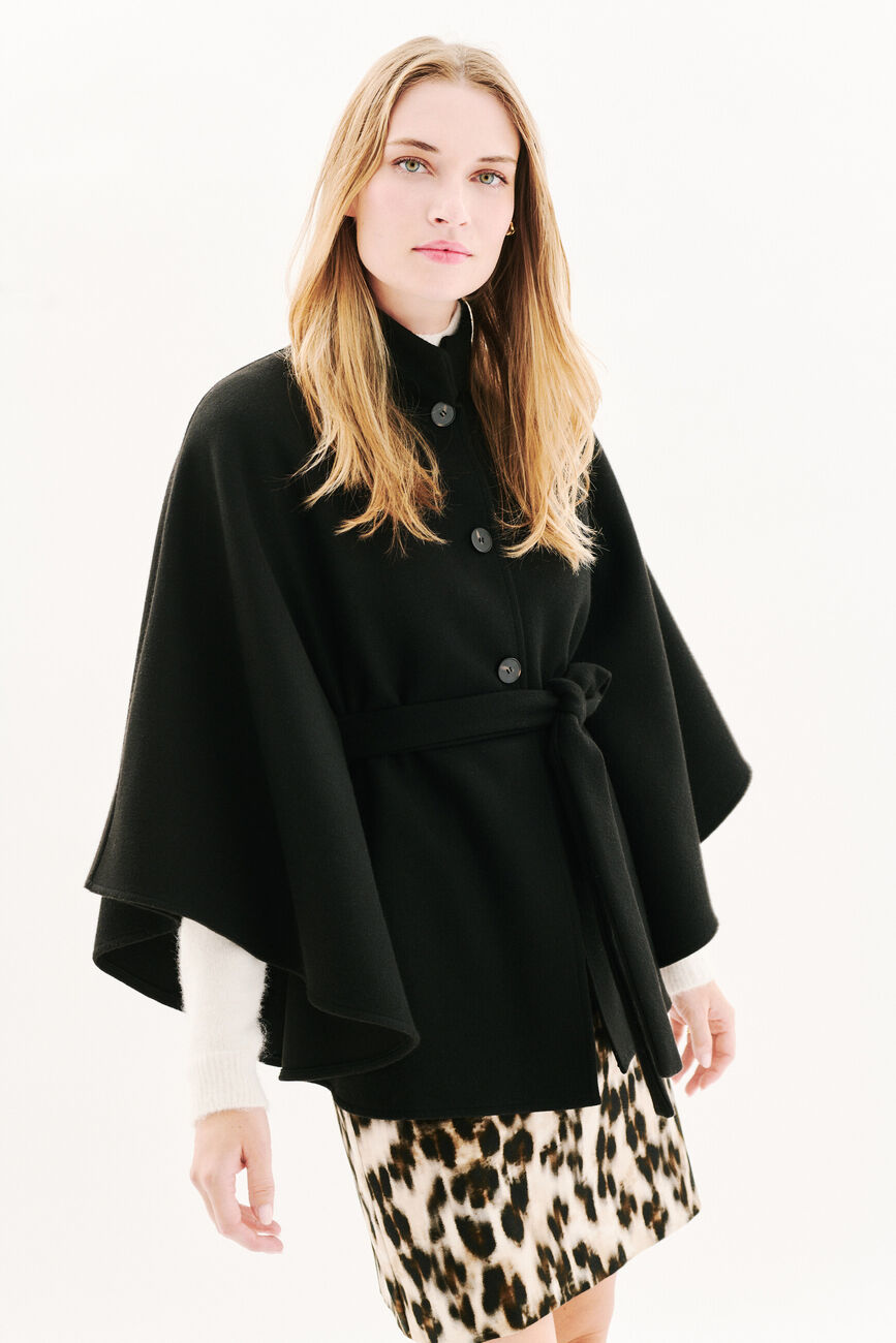 Poncho hacaro uni noir femme