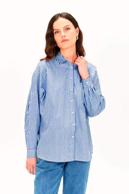 Chemise claudine bleu marine femme