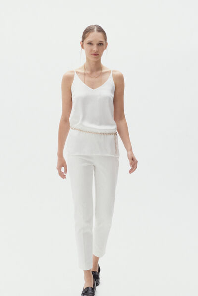 pantalon clarisso ecru femme
