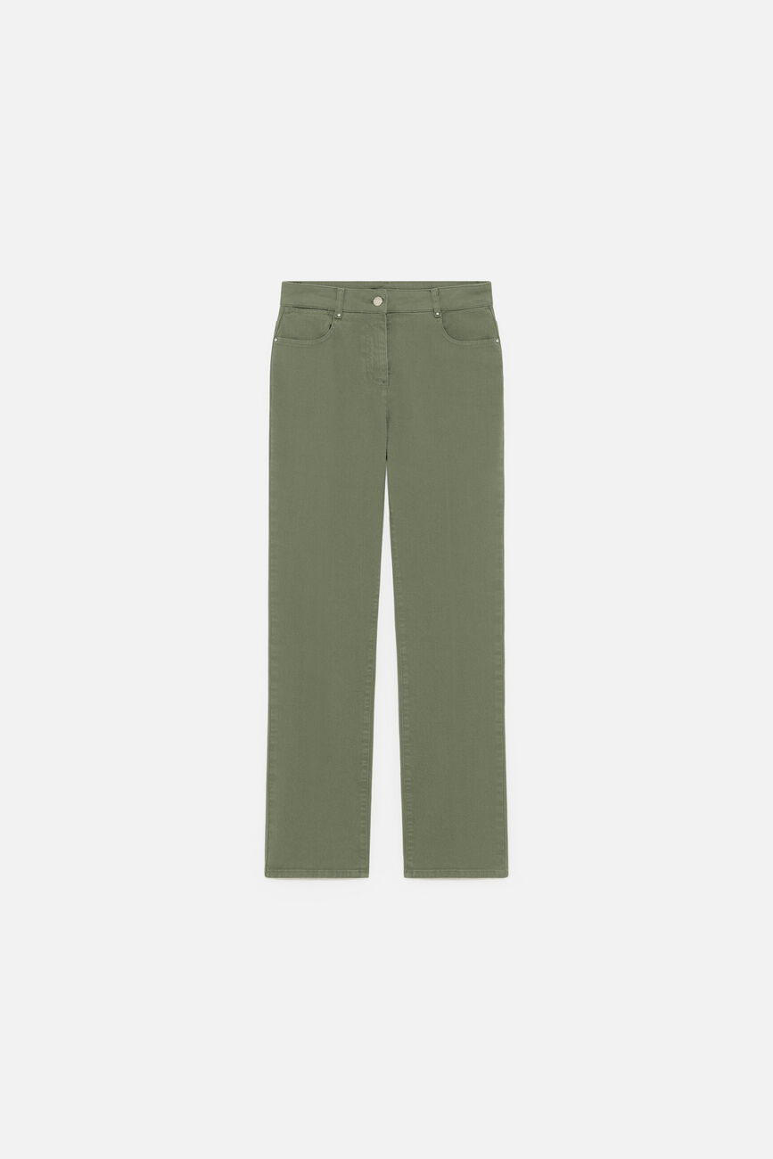 Pcomolong trousers khaki green woman