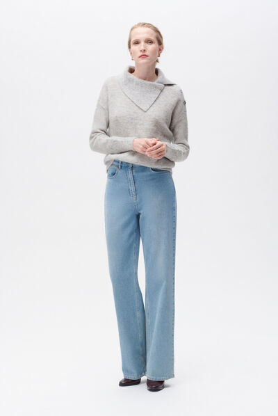 Pull melkior gris clair femme