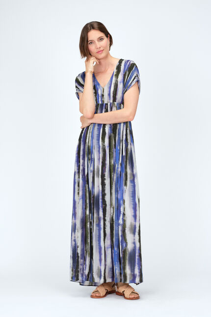 Vestido robra azul turquesa mujer