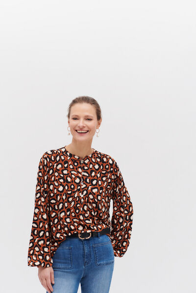 T-shirt/blouse Carla ecru vrouw