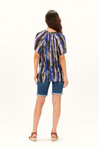 cobra blouse turquoise blue woman