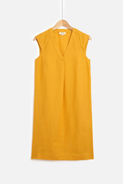 robe pamela jaune or femme