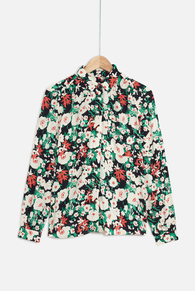 Camisa Moana negro mujer