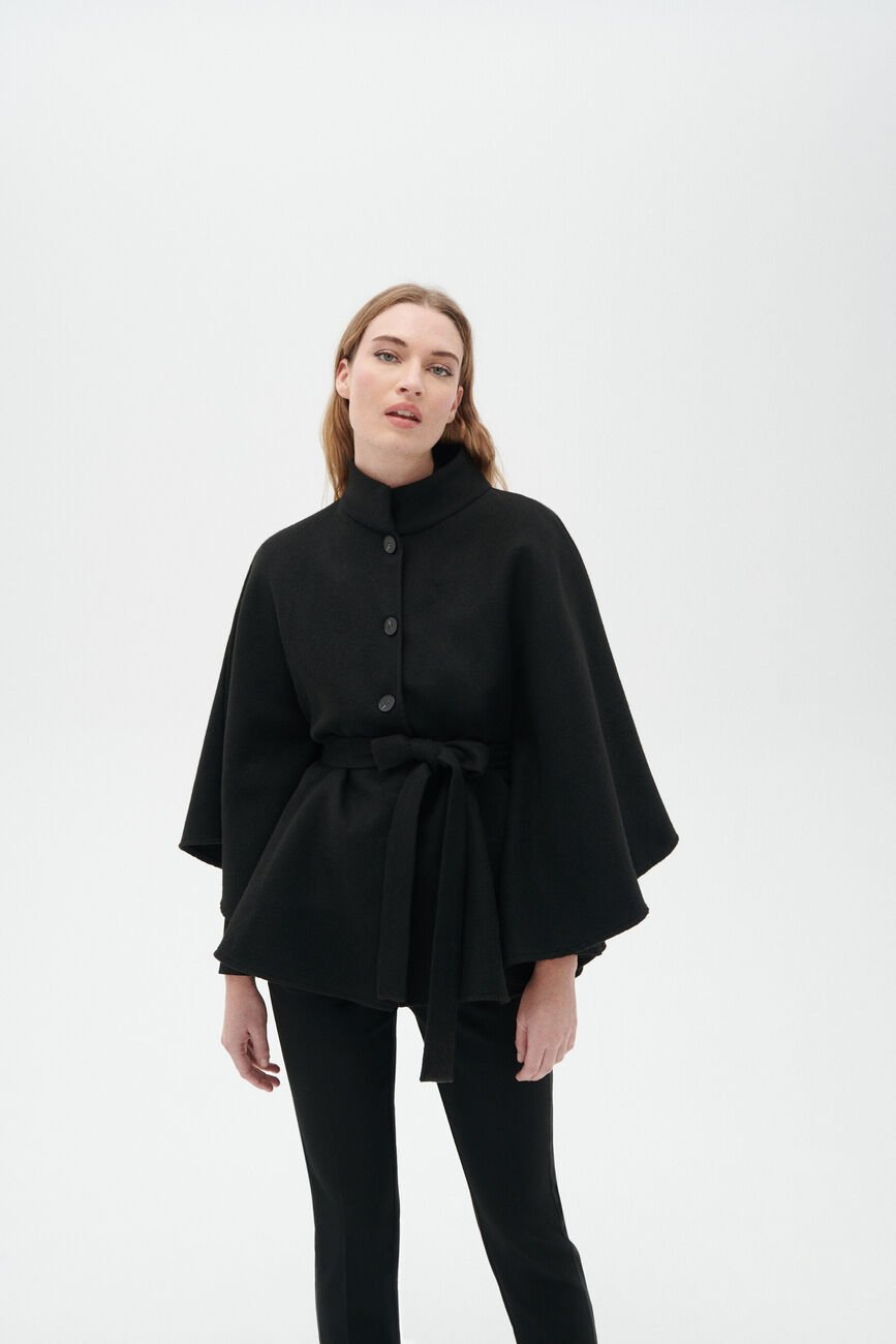 Poncho hacaro uni noir femme