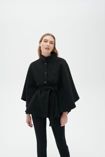 Poncho hacaro uni noir femme
