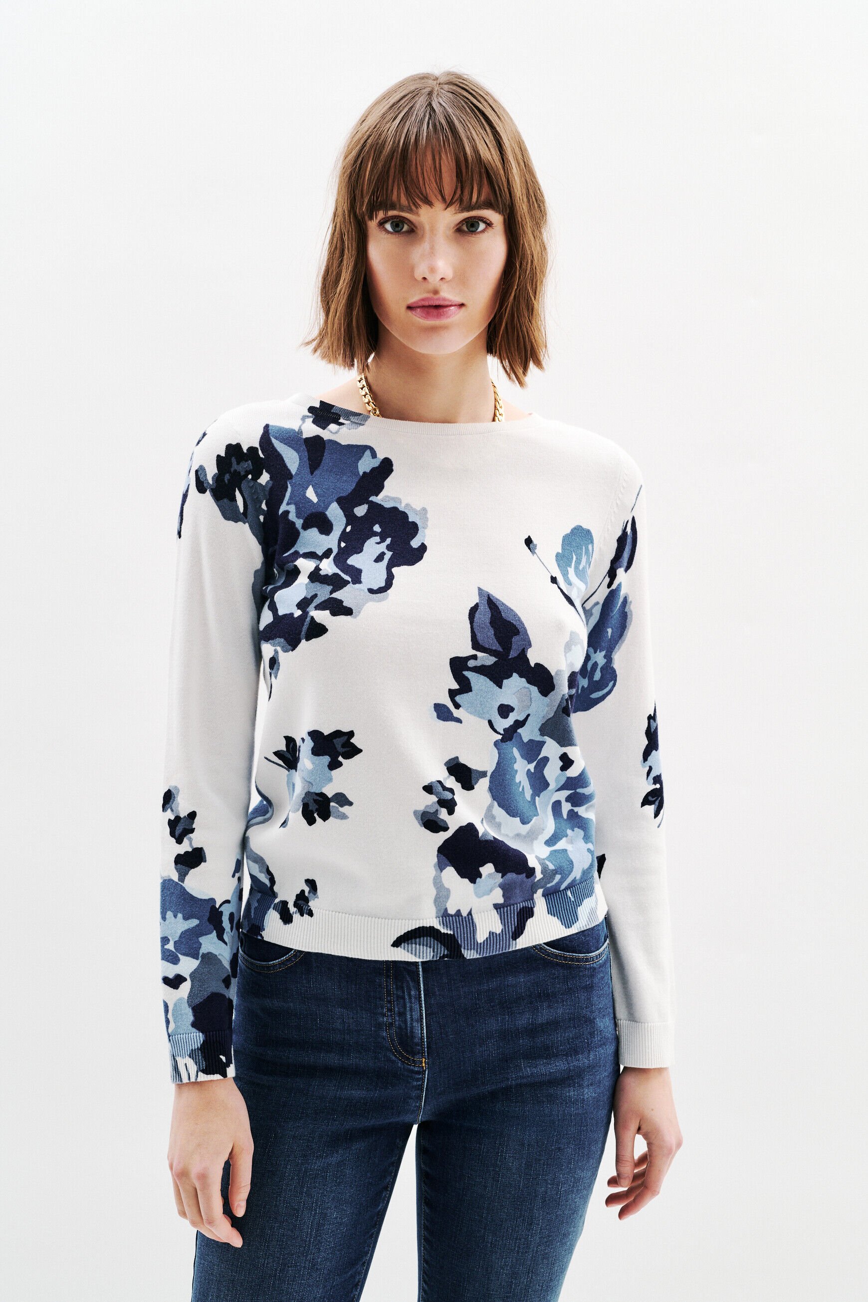 Pull Mluke bleu femme