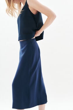 Jupe Johna bleu marine femme