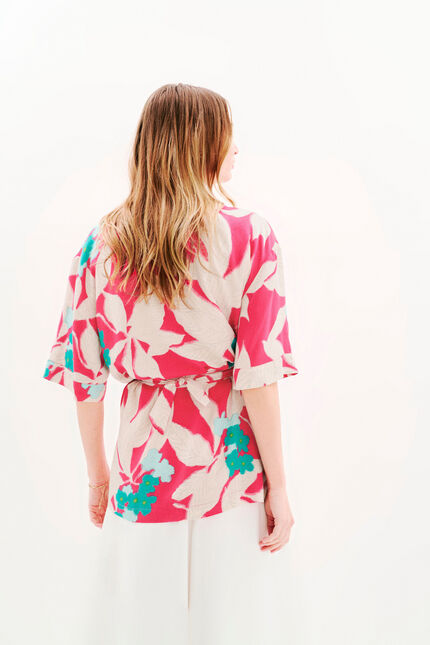 Kimono Alison rosa fucsia mujer