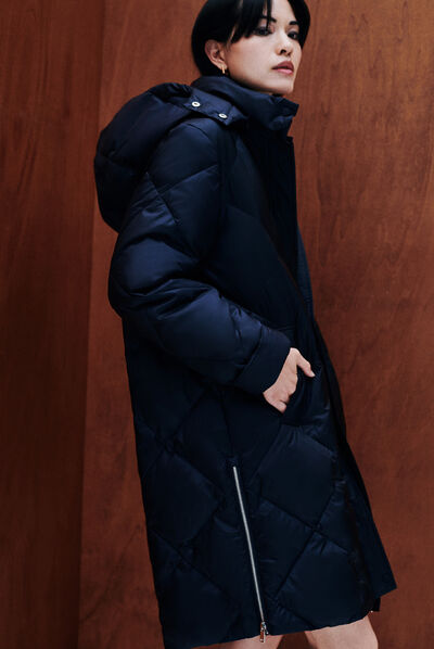 Doudoune gavone bleu marine femme