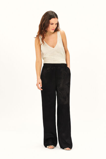 Pantalon peinture2 noir femme
