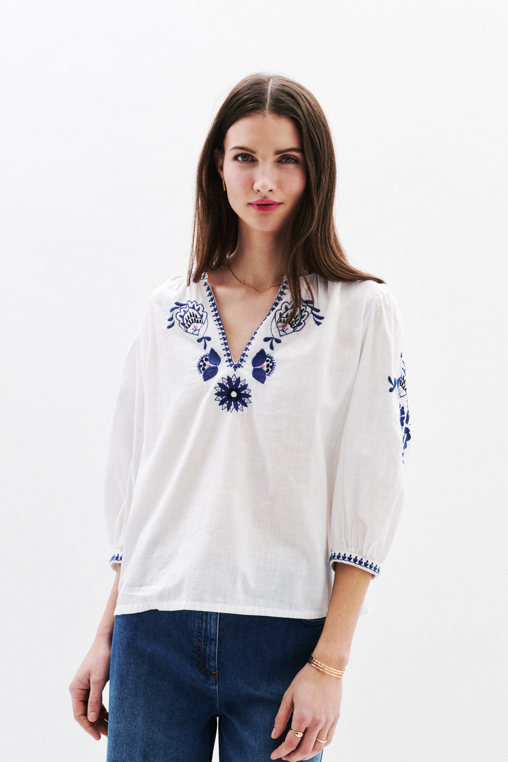 Blouse cangelina bleu marine femme