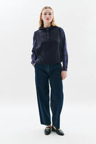 Yseo poncho navy blue woman