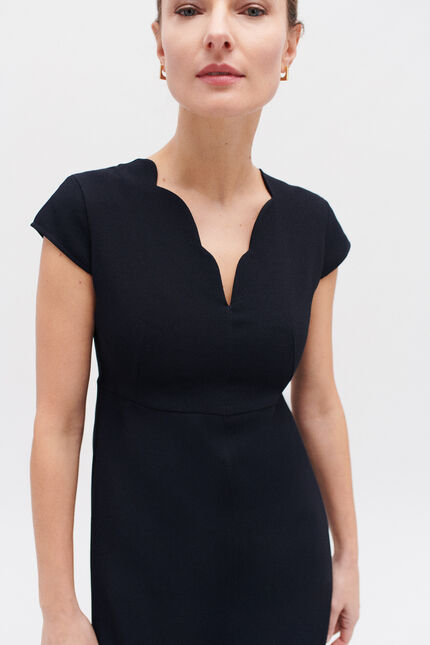 robe structuree myra bleu marine femme