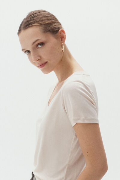 T-shirt Anita ecru donna