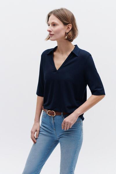 tshirt titi bleu marine femme