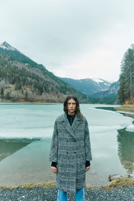 Manteau genie gris fonce femme