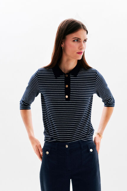 Pantalon Pietro bleu marine femme
