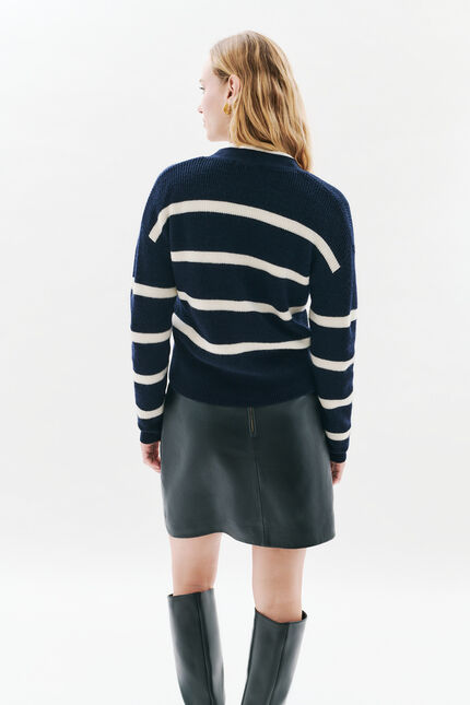 Gilet Mahe bleu marine femme