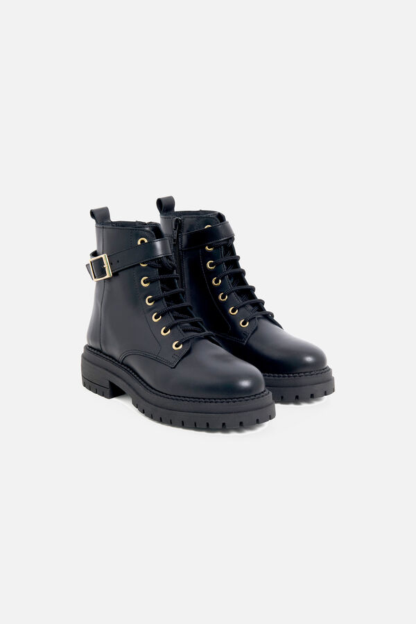 Adriale Stiefeletten aus Naturleder schwarz damen