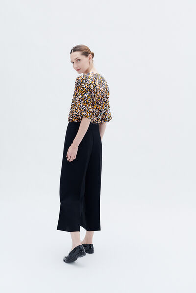 Pantalon pierce noir femme