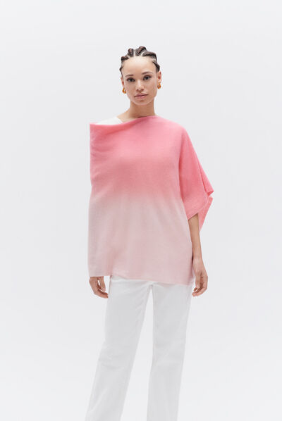 poncho baltidye rose femme