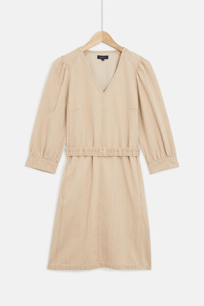 robe nioly beige femme