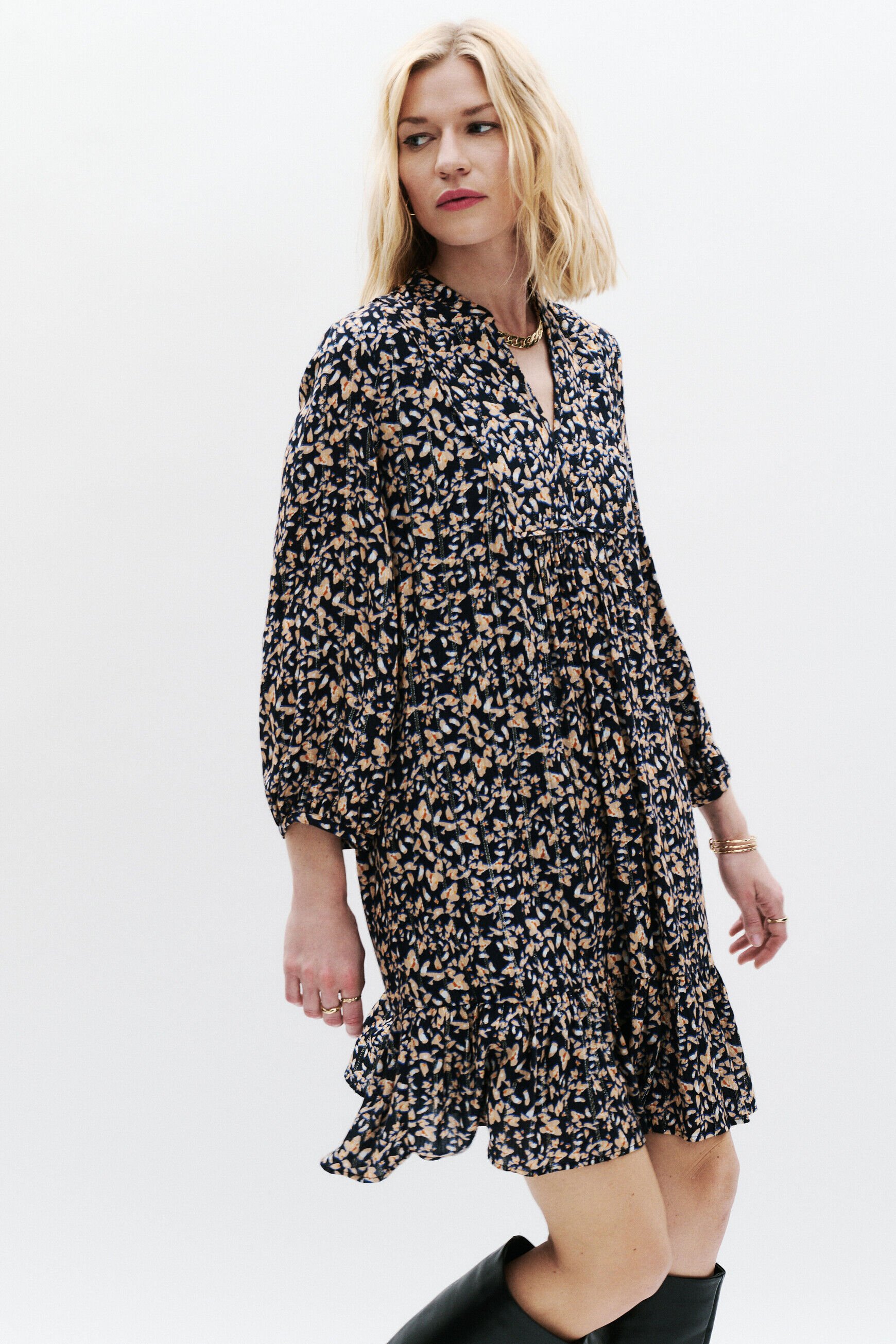 Robe Galilee bleu marine femme