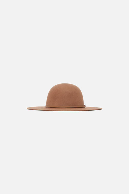 Chapeau Becky 100% laine beige femme