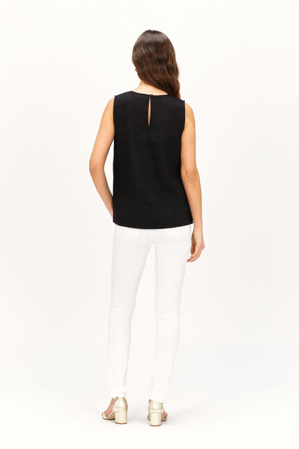 Blusa cilda 100% lino nero donna