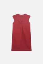 Pamela 100% linen dress burgundy woman
