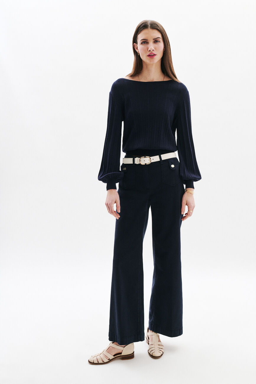 Pull Mvirginia bleu marine femme