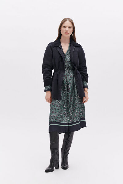 Parka gunter bleu marine femme