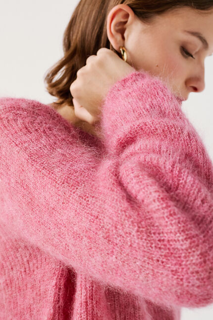Pull Mjoe rouge fonce femme