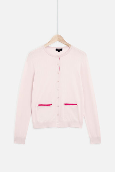 Chaqueta Ava con detalles de colores rosa claro mujer