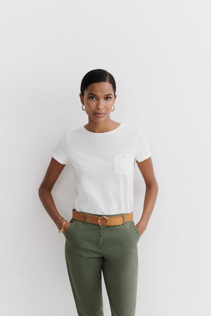 pantalon adelmo vert kaki femme